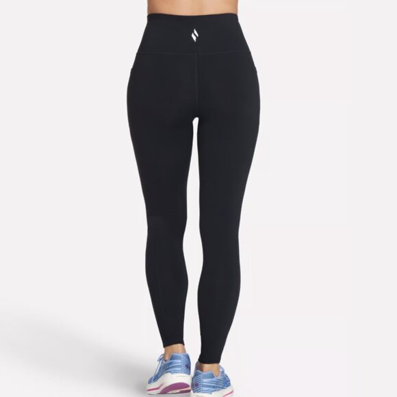 SKECHERS GO WALK Black High Waisted Full Length Leggings--M - Picture 7 of 16